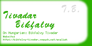 tivadar bikfalvy business card